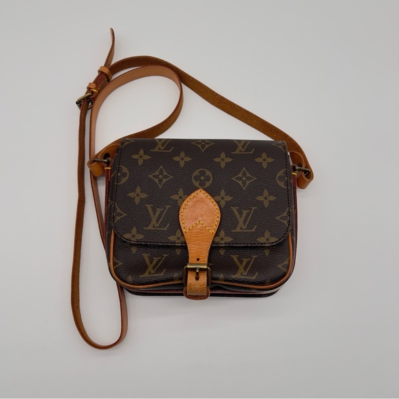 Louis Vuitton Handbags - Pre loved LOUIS VUITTON Mini Cartouchiere Shoulder Cross Body Bag Brown